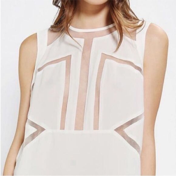 Urban Outfitters Silence & Noise  Bailey Sheer Cutout White Mini Dress. Size XS. - Picture 2 of 12